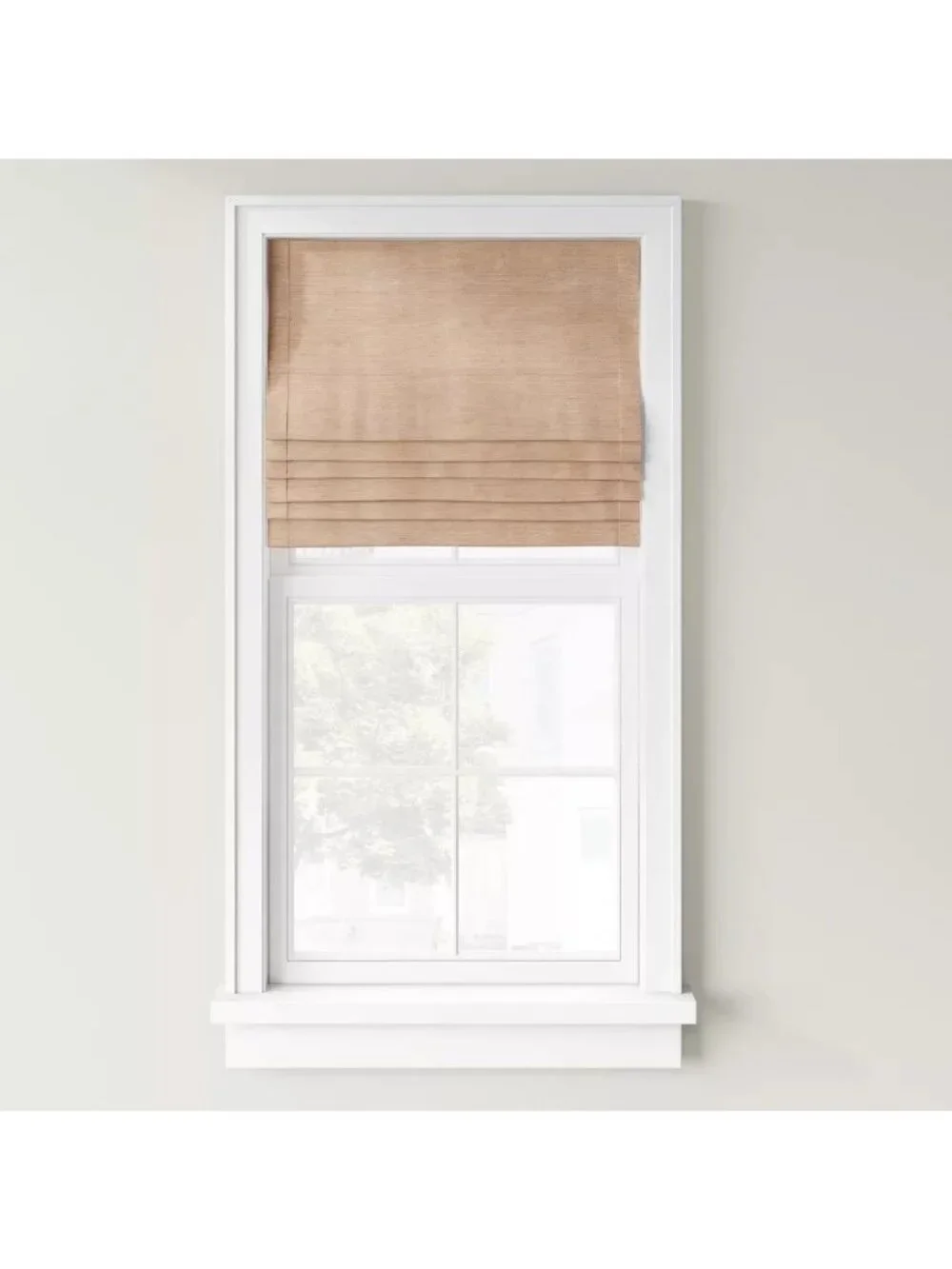 Threshold Light Filtering Cordless Roman Window Shade Dark Natural 27